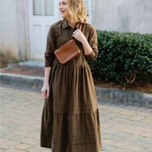 Madewell Long Sleeve Brown Dress